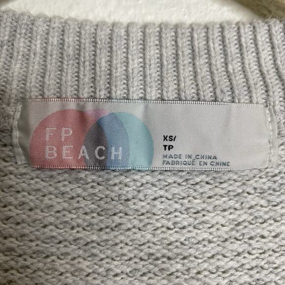 Free People Beach Haliee Sweater‎ ONLY in Ivory Heather Size XS - Picture 6 of 10